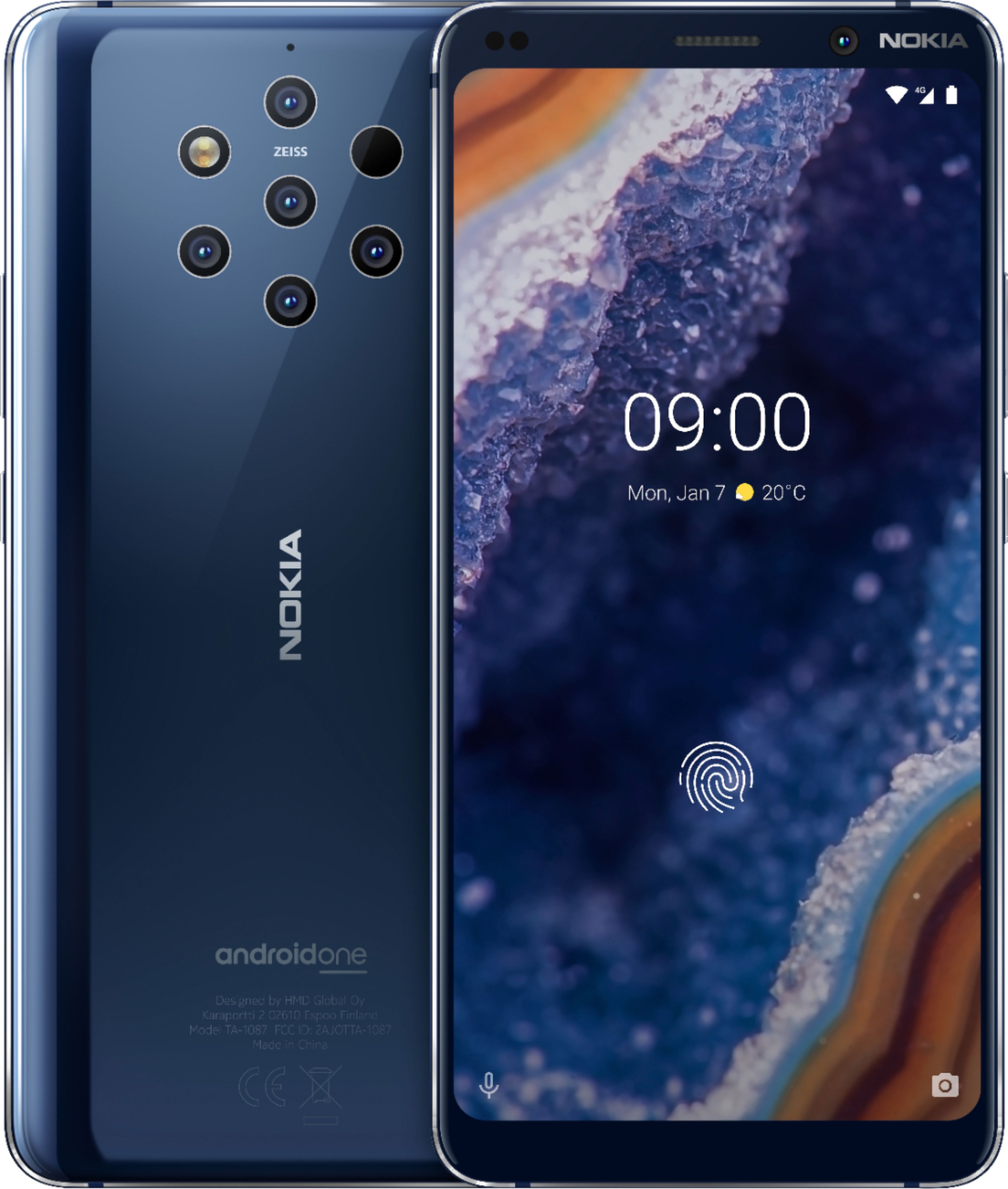 Best Buy: Nokia 9 PureView with 128GB Memory Cell Phone (Unlocked) Midnight Blue TA-1082 BLUE